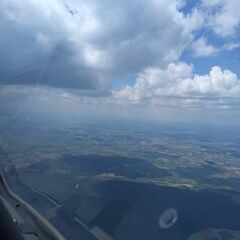 Flugwegposition um 11:45:24: Aufgenommen in der Nähe von Landkreis Tuttlingen, Deutschland in 2350 Meter